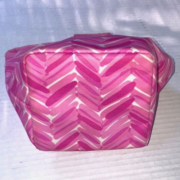 SCOUT Cosmetic Makeup Zip Bag Pouch Pink White Abstract Watercolor 5 x 4 x 5 in - Picture 8 of 12